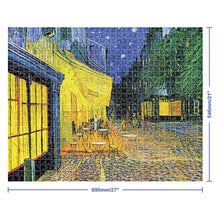 Load image into Gallery viewer, Hinkler Mindbogglers Premium Gold 1000pc Jigsaw Puzzle Van Gogh Cafe Terrace