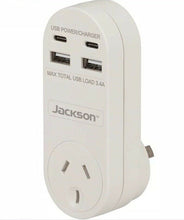 Load image into Gallery viewer, Jackson Outlet Power Adapter with 4 USB Charging Ports (2 x USB-A & 2 x USB-C) PT4USB3C Media 2 of 2