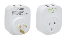 Load image into Gallery viewer, Korjo USB A+C & Power Adaptor for Australia - USBACAU