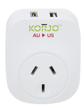 Load image into Gallery viewer, Korjo USB A+C & Power Adaptor for USA - USBACUS