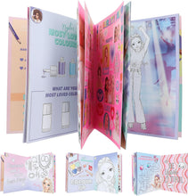 Load image into Gallery viewer, Topmodel Beauty Fun, 345+ Stickers, Story, Colouring Book - Design & Create