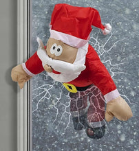 Load image into Gallery viewer, Crashing Santa/Reindeer Christmas Window Decorations