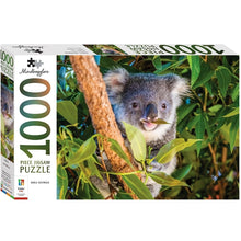 Load image into Gallery viewer, Jigsaw puzzle box with a koala on a tree branch