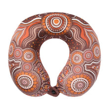 Load image into Gallery viewer, Korjo Memory Foam Pillow - Indigenous Design -"Guiding Our Way". Ideal for Travel on Planes, Trains, Buses.