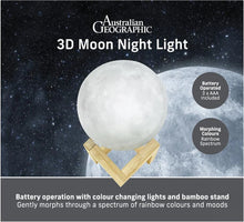 Load image into Gallery viewer, Australian Geographic 3D Lamp - Moon - ULTGW0425M