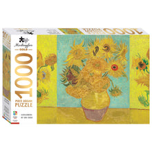 Load image into Gallery viewer, Mindbogglers Gold 1000pc Jigsaw Puzzle Van Gogh Sunflowers