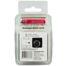 Load image into Gallery viewer, Korjo Travel Analogue Alarm Clock Silver - AAC73 - Compact & Lightweight