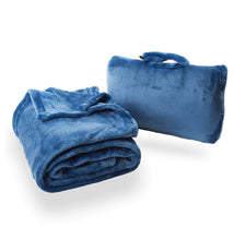 Load image into Gallery viewer, Cabeau Fold n Go 4 in 1 Blanket/Pillow/Seat Cushion/Lumbar Support - Royal Blue - BLFG2085