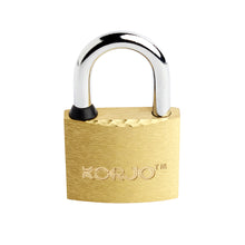 Load image into Gallery viewer, Korjo 40mm Brass Body High Security Lock  - Keyed  - Duo Pack - L40D