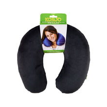 Load image into Gallery viewer, Korjo Memory Foam Pillow - Black - MEMBLK. Ideal for Travel on Planes, Trains, Buses.