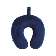 Load image into Gallery viewer, Korjo Memory Foam Pillow - Blue - MEMBLU. Ideal for Travel on Planes, Trains, Buses.