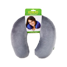 Load image into Gallery viewer, Korjo Memory Foam Pillow - Charcoal - MEMCHA. Ideal for Travel on Planes, Trains, Buses.