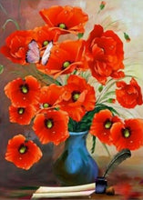 Load image into Gallery viewer, Diamond Art Kit - Poppies 30 x 40cm - Full Drill Creative Arts & Crafts