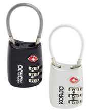 Load image into Gallery viewer, Korjo Travel TSA Compliant Security Luggage Flexicable Combi Lock - TSAFC