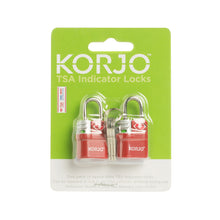 Load image into Gallery viewer, Korjo Travel TSA Compliant Luggage Keyed 20mm Lock with Indicator - TSALL