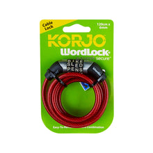 Load image into Gallery viewer, Korjo Wordlock Combination Mini Cable Lock - WLMCL