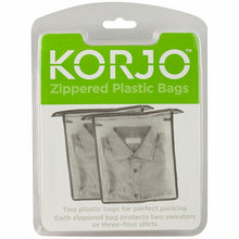 Load image into Gallery viewer, Korjo Plastic Storage Zippered Bags Set of 2 - ZPB23