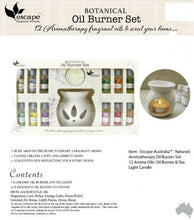 Load image into Gallery viewer, Escape Aromatherapy Botanical Oil Burner Set - Includes 12 Scents