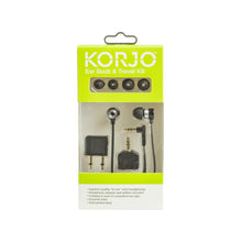 Load image into Gallery viewer, Korjo Ear Buds & AirlineTravel Kit - Available in 4 Colours - EB89