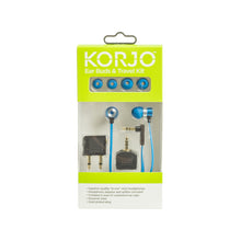 Load image into Gallery viewer, Korjo Ear Buds & AirlineTravel Kit - Available in 4 Colours - EB89