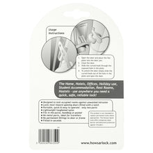 Load image into Gallery viewer, Howsarlock Portable Travel Door Lock - Locks Occupied Rooms Against Intrusion