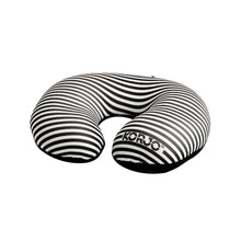 Load image into Gallery viewer, Korjo Squinchy Travel Pillow Striped - Black - SQ006BLK. Ideal for Any Trip