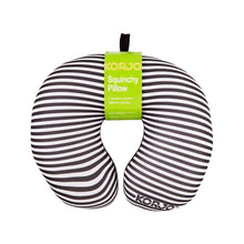 Load image into Gallery viewer, Korjo Squinchy Travel Pillow Striped - Black - SQ006BLK. Ideal for Any Trip.