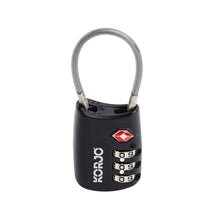 Load image into Gallery viewer, Korjo Travel TSA Compliant Security Luggage Flexicable Combi Lock - TSAFC