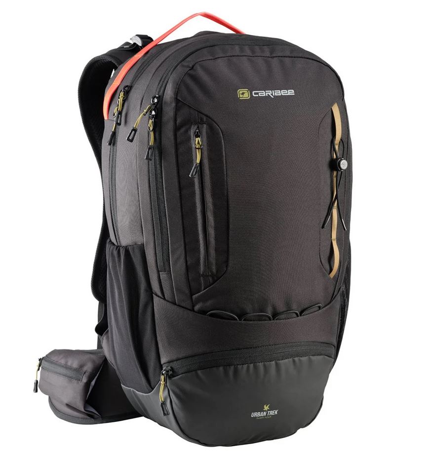 Caribee Urban Trek 38L Black Multi-use Aventure Back Pack - Hydration Ready - 6461