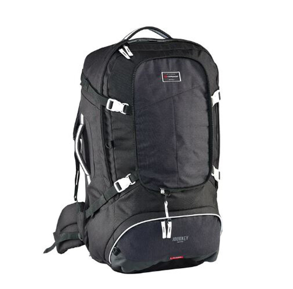Travel backpacks with detachable daypack top