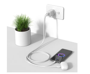 Comsol Dual Port USB-A Wall Charger 12W White - AC12A2W