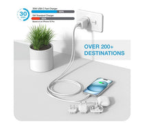 Load image into Gallery viewer, Comsol 2 Port USBA &amp; USBC 35W World Wide Travel Wall Charger - AC35TW
