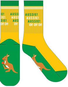 Novelty Fun Socks - Aussie Aussie Aussie Oi! Oi! Oi!