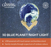 Load image into Gallery viewer, Australian Geographic 3D Lamp - Blue Planet Night Light  - ULTGW0465
