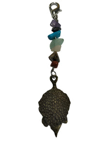 Bagtag Charm Echidna Pendant with Crystal Beads
