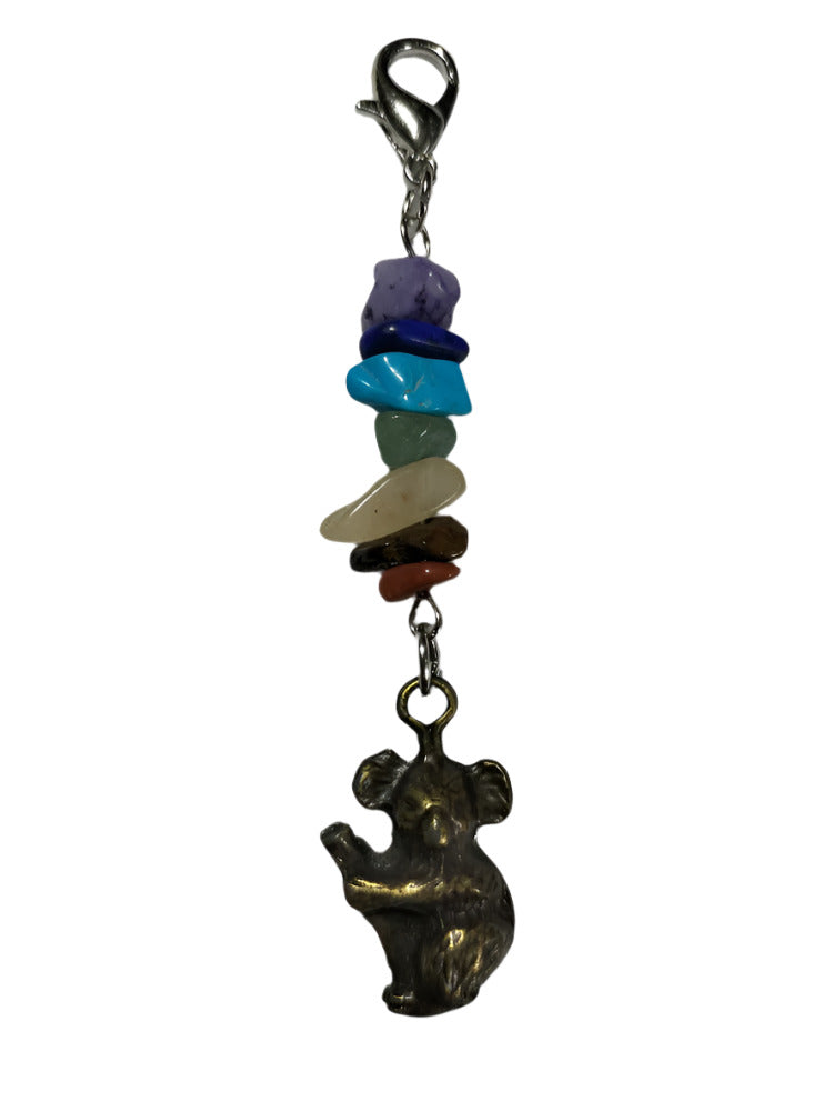 Bagtag Charm Koala Pendant with Crystal Beads