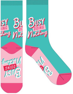 Novelty Fun Socks - Latest Craze in Socks! Busy Doing Nothing