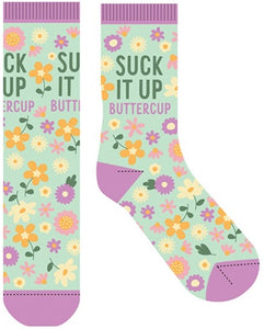 Novelty Fun Socks - Latest Craze in Socks! Suck It Up Buttercup
