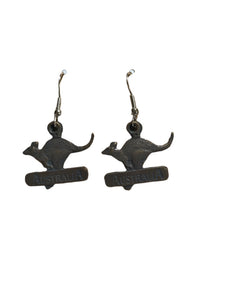 Earrings Aussie Kangaroo Pendant