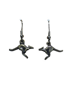 Earrings with Kangaroo Pendant