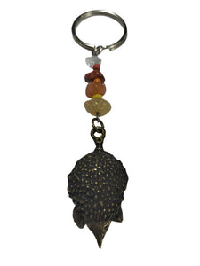 Keyring Echidna Pendant with Crystal Beads