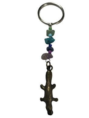 Keyring Platypus Pendant with Crystal Beads