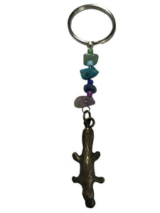 Keyring Platypus Pendant with Crystal Beads