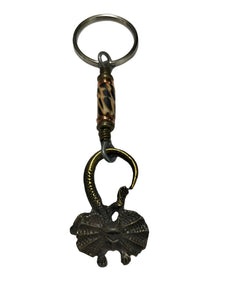 Keyring Frilled Neck Lizard & Fimo Bead