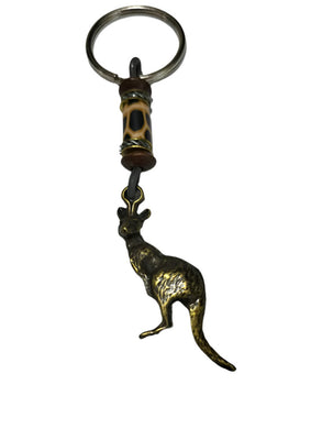 Keyring Kangaroo Pendant & Fimo Bead