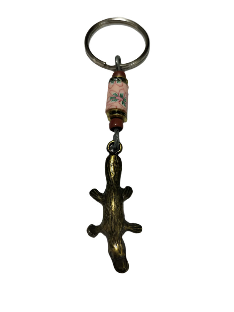 Keyring Platypus Pendant & Fimo Bead