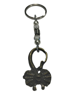 Keyring Frilled Neck Lizard Pendant with Pony Ceramic Beads