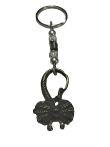Keyring Frilled Neck Lizard Pendant with Pony Ceramic Beads