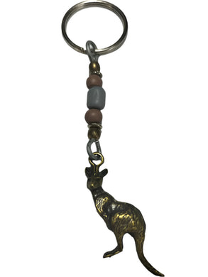 Keyring Kangaroo Pendant & pony Beads