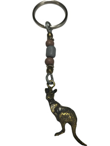 Keyring Kangaroo Pendant & pony Beads